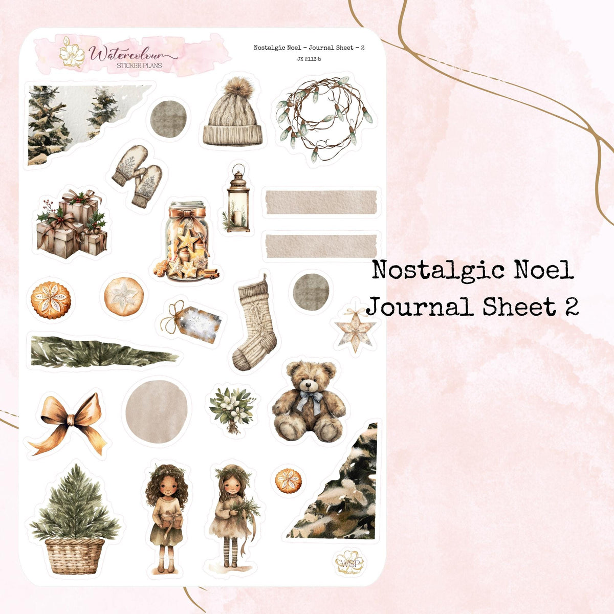 Nostalgic Noel - Christmas Deco - Planner and Journal Stickers - Stationery - Watercolour