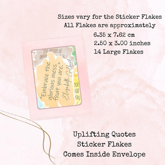 Uplifting Quotes - Sticker Flakes - Stationery - Watercolour