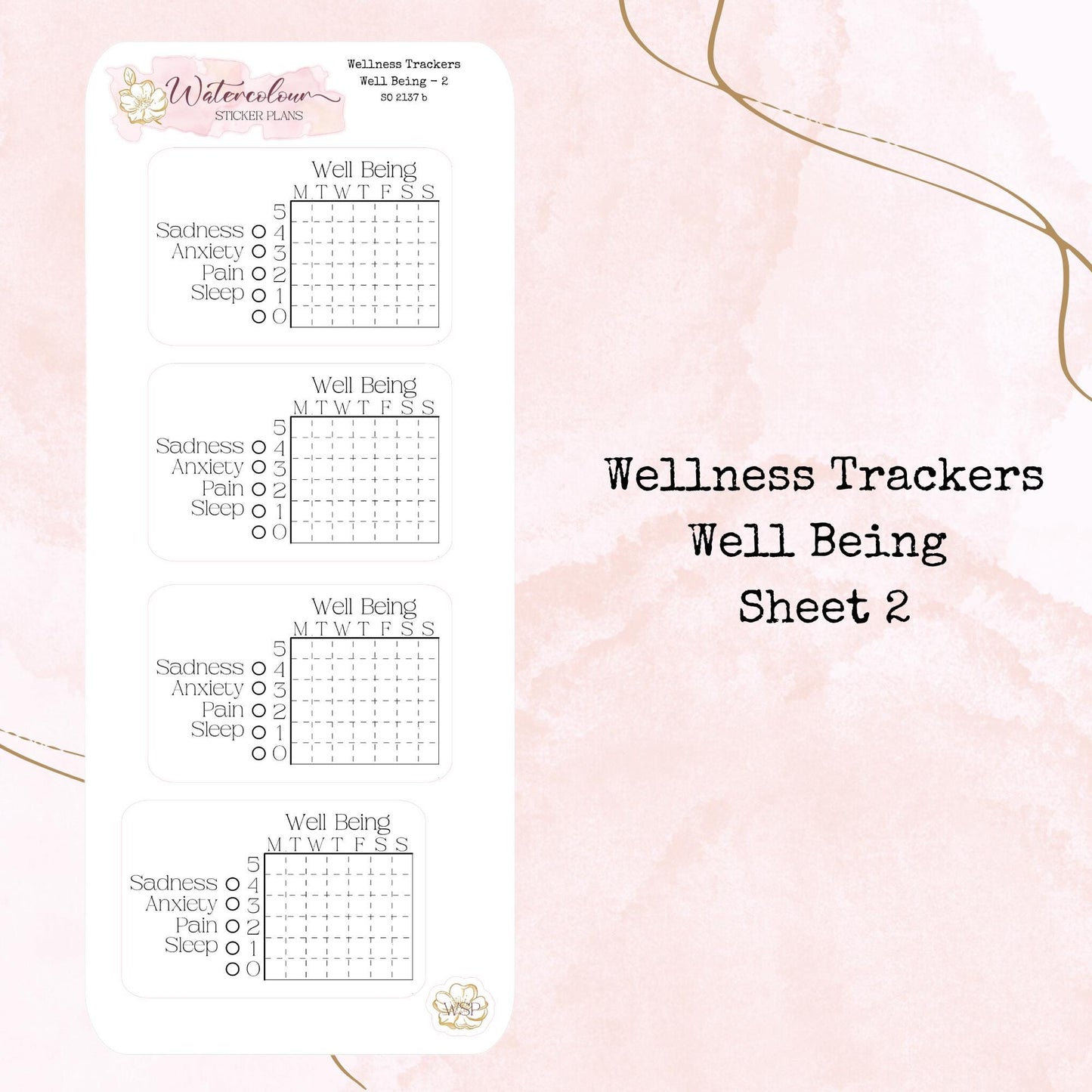 Wellness Trackers - Cleaning - Well Being - Self Care - Planner and Journal Stickers - Stationery