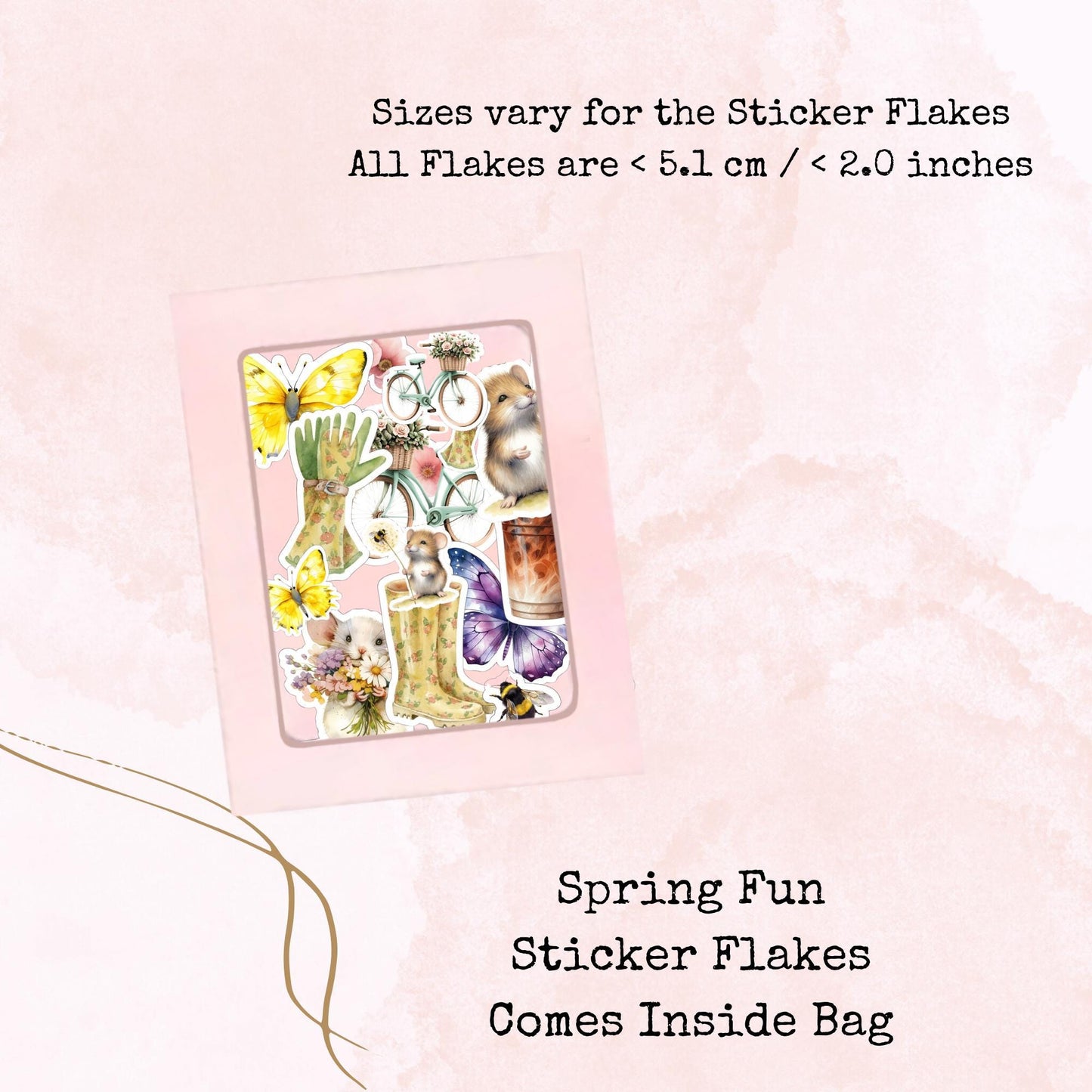 Spring Fun - Sticker Flakes - Stationery - Watercolour