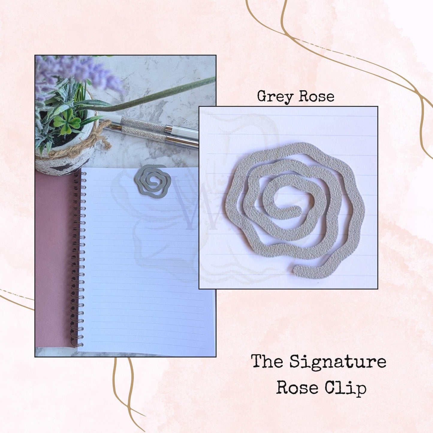Signature Rose Clip - Large Paper Clip - Planner Accessory - Page Marker