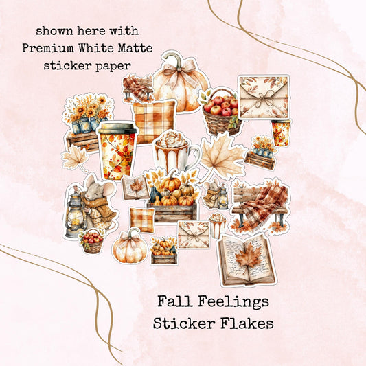 Fall Feelings - Sticker Flakes - Stationery - Watercolour