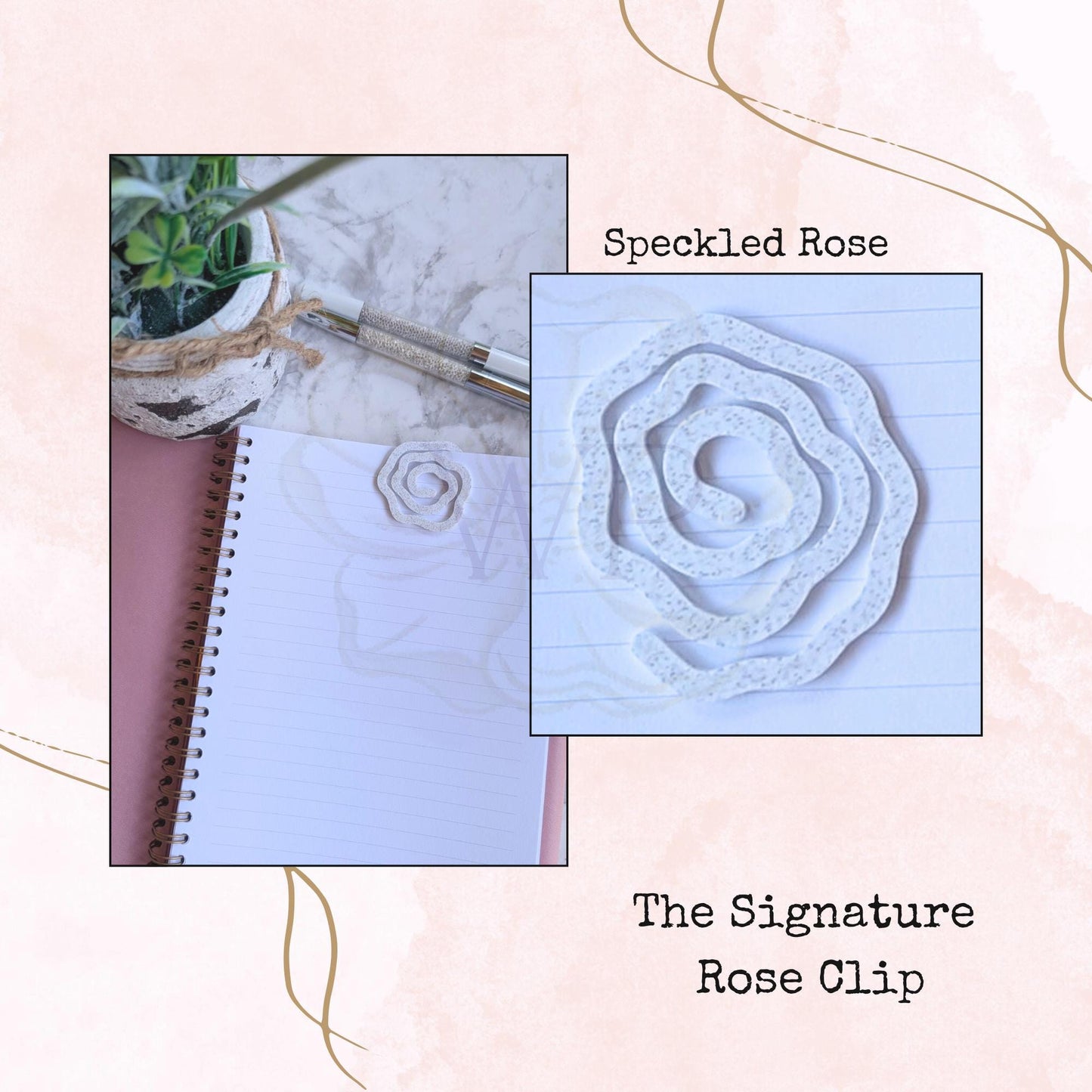 Signature Rose Clip - Large Paper Clip - Planner Accessory - Page Marker