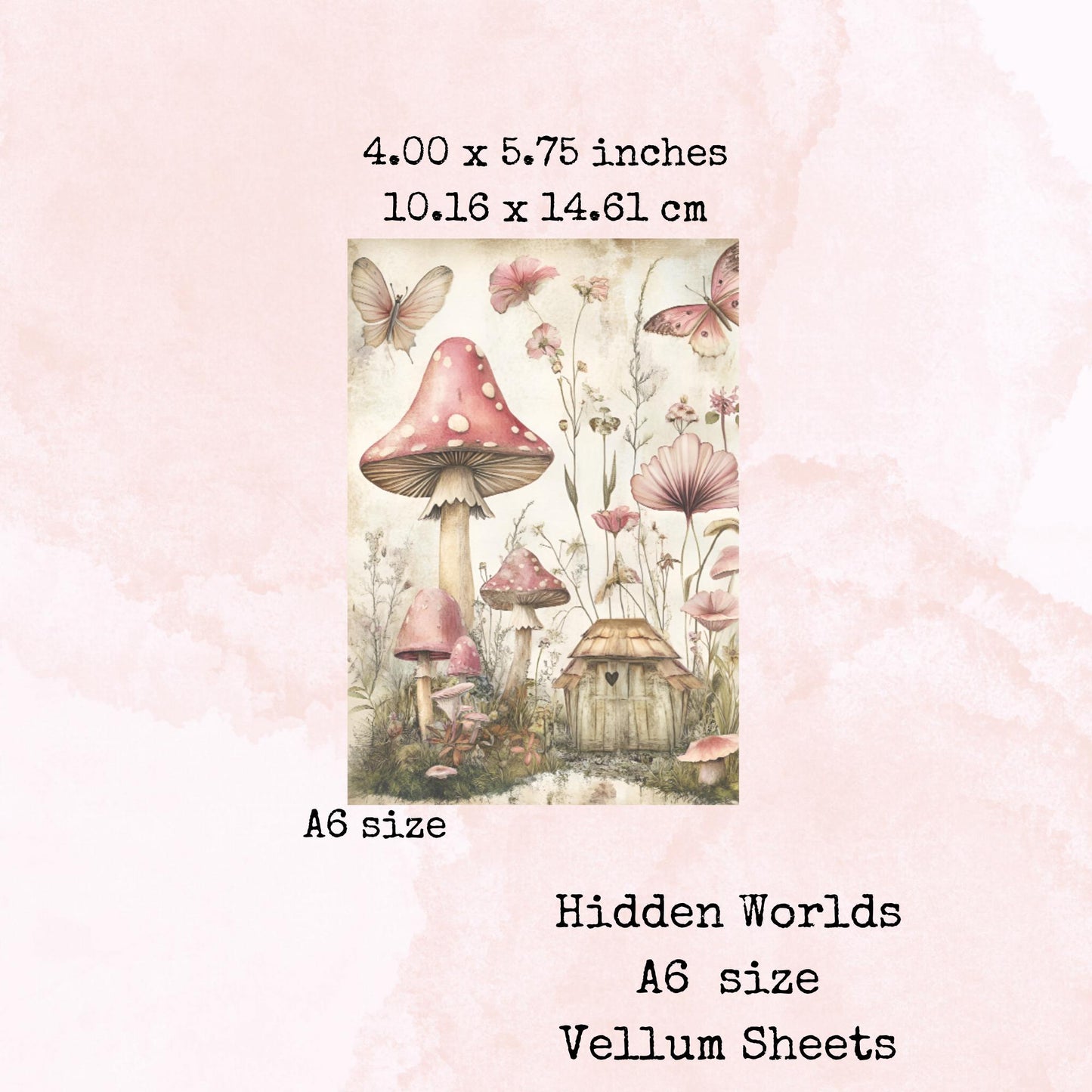 Hidden Worlds - Printed Vellum - Stationery - Watercolour