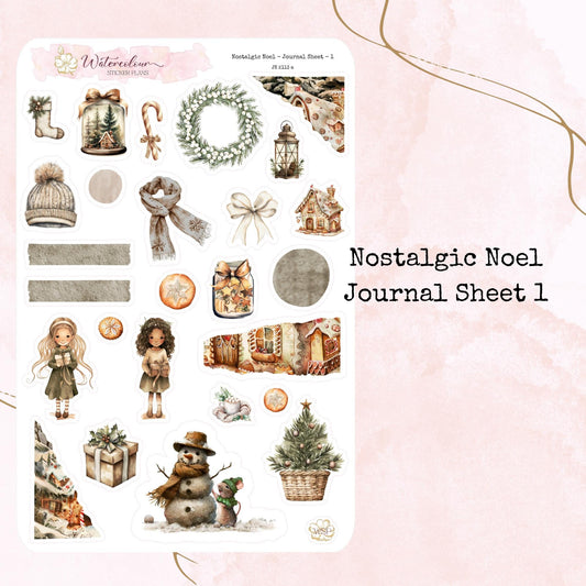Nostalgic Noel - Christmas Deco - Planner and Journal Stickers - Stationery - Watercolour